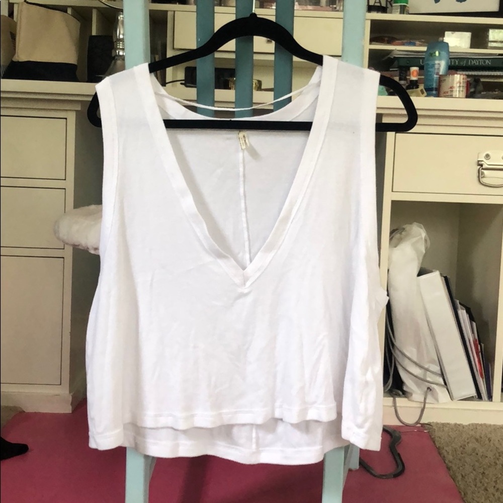 Free People low v-neck tank top